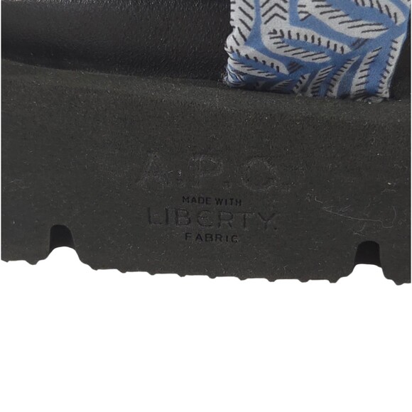 A.P.C. Liberty Anais Floral Sandals US 9 EU 42 Mens Blue Platform Strappy $285 main image 6